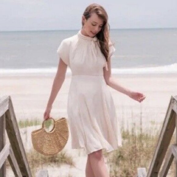 Gal Meets Glam Collection Aimee Dress Neck Tie Textured New With Tags Size 2 NWT - Picture 16 of 16